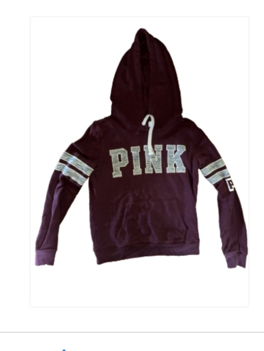 PINK Victoria's Secret Burgundy Pullover Hoodie Size Small